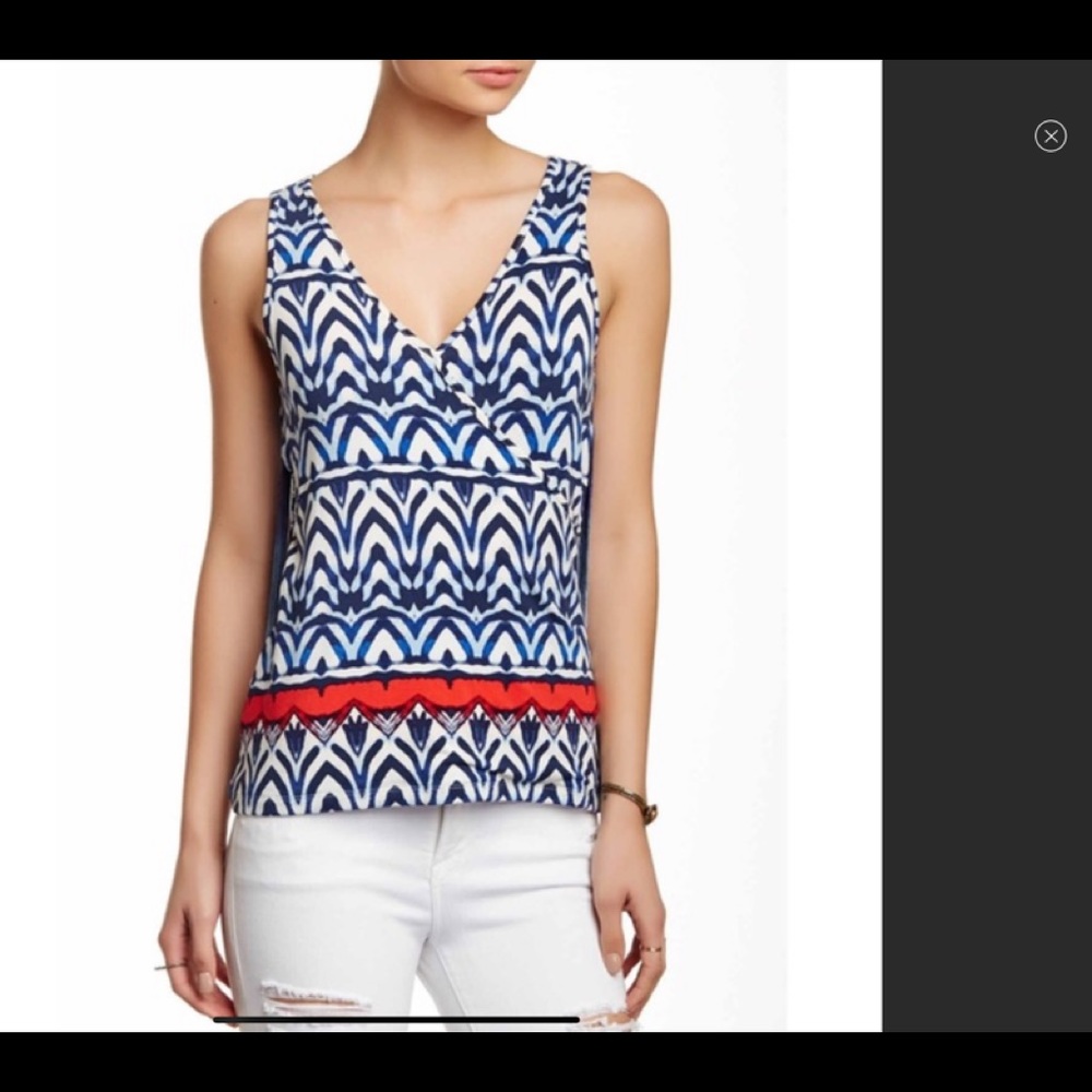 Lilith Blouse in Africa Stripe with Fringe